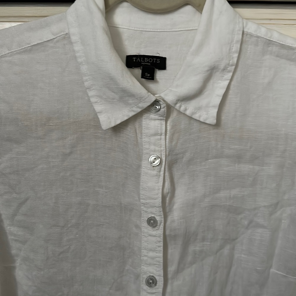 Talbots Linen blouse Petite Small